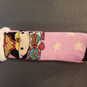 Hello Kitty Wonder Woman Pink Socks